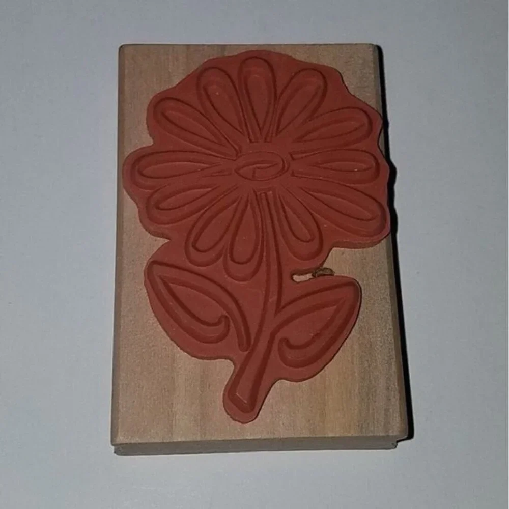 NEW Delta Rubber Stampede Stroked Daisy Rubber Stamp NEVER USED